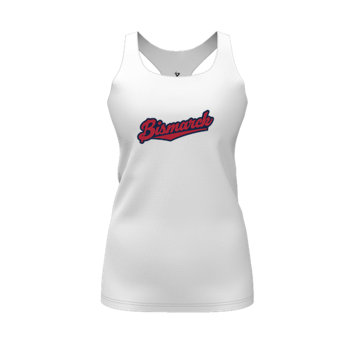 [CUS-DFW-RCBK-PER-WHT-FYS-LOGO1] Racerback Tank Top (Female Youth S, White, Logo 1)