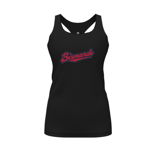 [CUS-DFW-RCBK-PER-BLK-FYS-LOGO1] Racerback Tank Top (Female Youth S, Black, Logo 1)