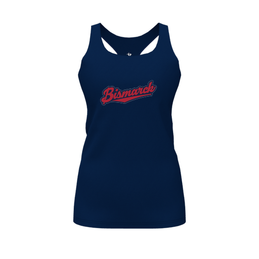 [FT0TRBNV-FYS-LOGO1] Decker Racerback Tank Top (Female Youth S, Navy, Logo 1)