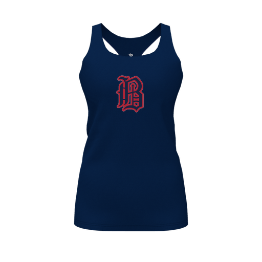 [FT0TRBNV-FYS-LOGO2] Decker Racerback Tank Top (Female Youth S, Navy, Logo 2)