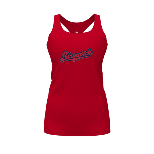 [CUS-DFW-RCBK-PER-RED-FYS-LOGO1] Racerback Tank Top (Female Youth S, Red, Logo 1)