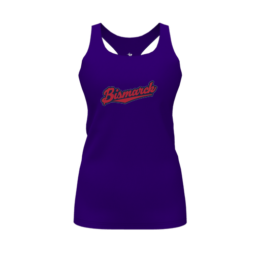 [FT0TRBPP-FYS-LOGO1] Decker Racerback Tank Top (Female Youth S, Purple, Logo 1)