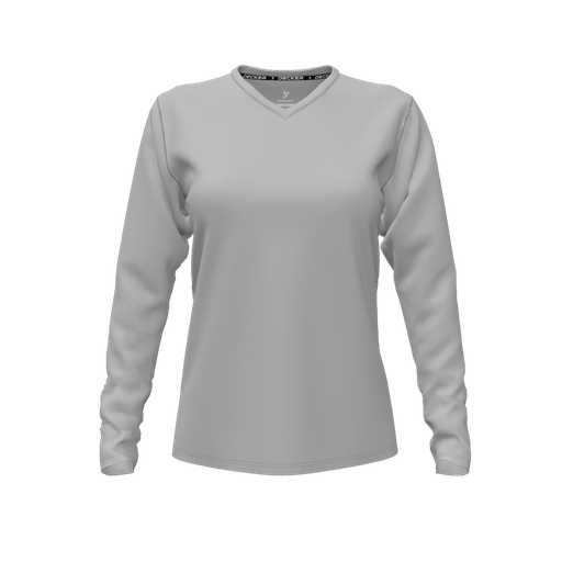 [FTLVCFGY-FYXS] Comfort T-Shirt (Female Youth XS, Gray, V Neck, None, Long Sleeve)