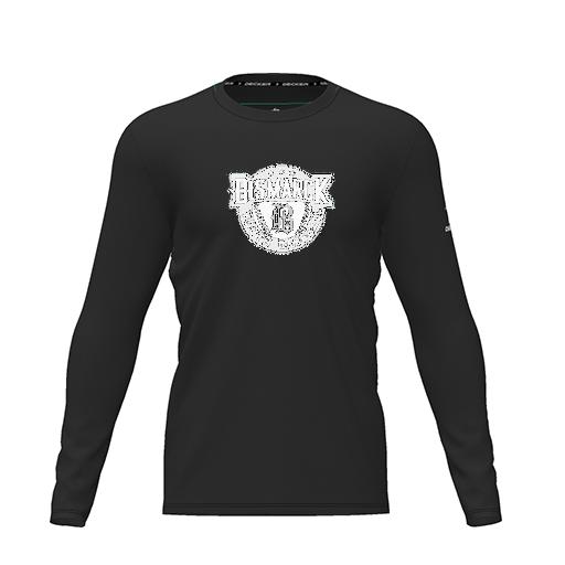 [CUS-DRIF-TEES-PER-CNK-LSL-BLK-YXS-LOGO3] Dri Fit Performance T-Shirt (Youth XS, Black, Logo 3, Long Sleeve)