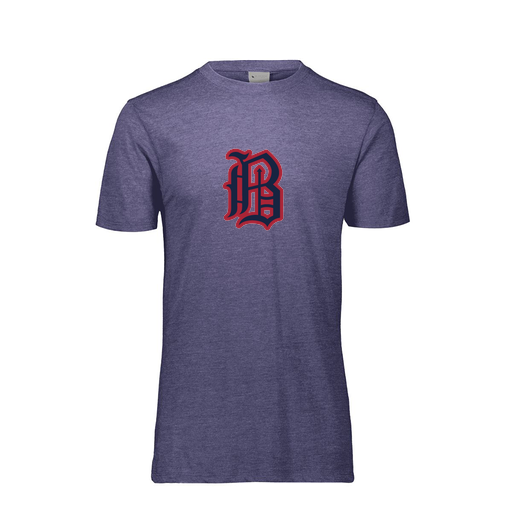 [FTSCUBNV-YS-LOGO2] Decker Youth Tri-Blend T-Shirt - Short Sleeve (Youth S, Navy, Logo 2)