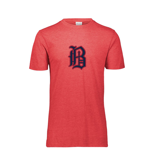 [FTSCUBRD-YS-LOGO2] Decker Youth Tri-Blend T-Shirt - Short Sleeve (Youth S, Red, Logo 2)