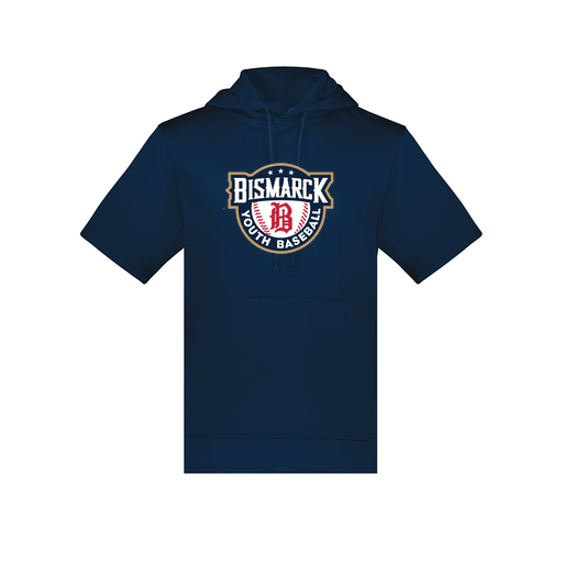 [6871.065.S-LOGO3] Men's Dri Fit Short Sleeve Hoodie (Adult S, Navy, Logo 3)