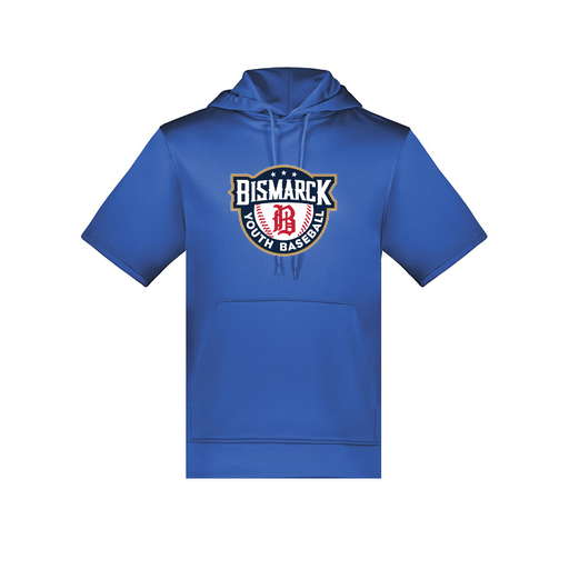 [6871.060.S-LOGO3] Men's Dri Fit Short Sleeve Hoodie (Adult S, Royal, Logo 3)