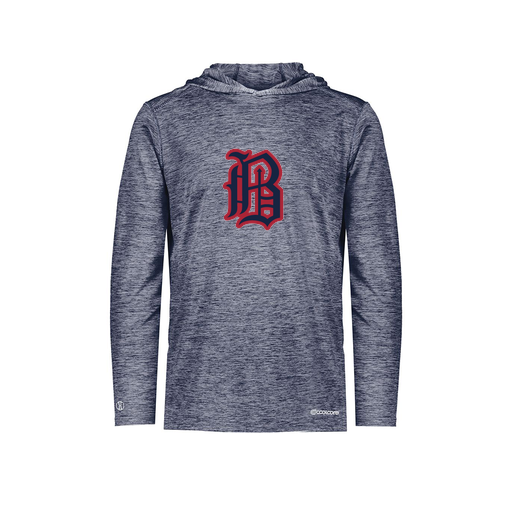 [FOLHCGNV-YS-LOGO2] Decker Youth Charge Hoodie (Youth S, Navy, Logo 2)