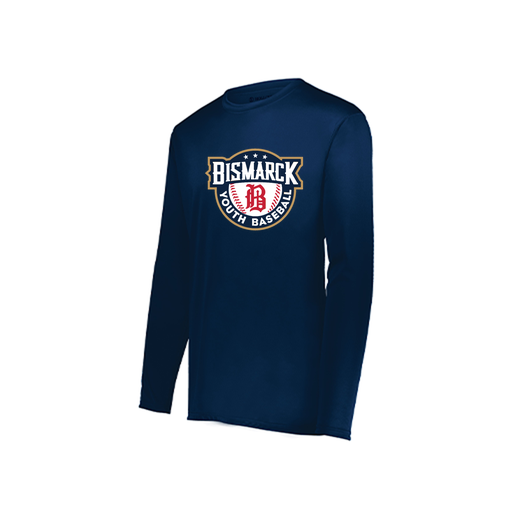 [222822.065.XS-LOGO3] Men's LS Smooth Sport Shirt (Adult XS, Navy, Logo 3)