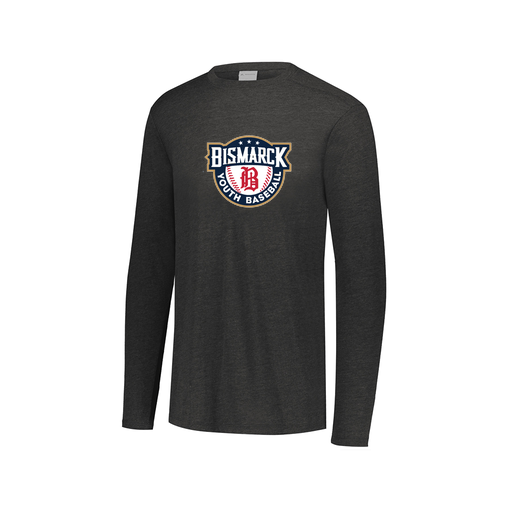 [FTLCUBBK-AXS-LOGO3] Decker Men's Tri-Blend T-Shirt - Long Sleeve (Adult XS, Black, Logo 3)