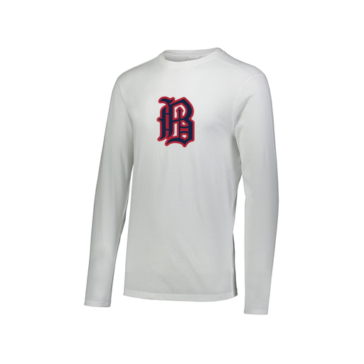 [FTLCUBWH-AXS-LOGO2] Decker Men's Tri-Blend T-Shirt - Long Sleeve (Adult XS, White, Logo 2)