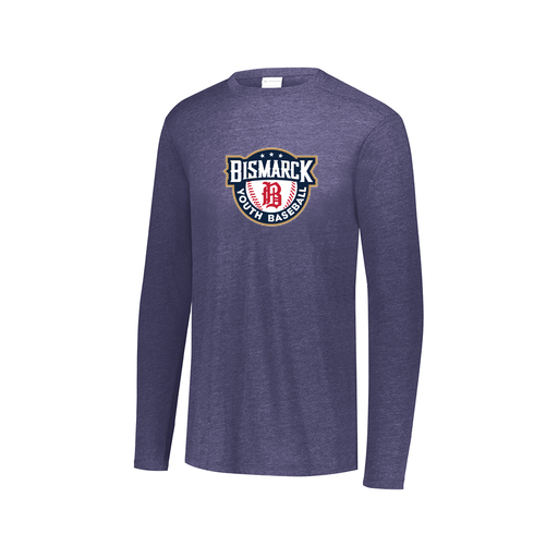 [FTLCUBNV-AXS-LOGO3] Decker Men's Tri-Blend T-Shirt - Long Sleeve (Adult XS, Navy, Logo 3)