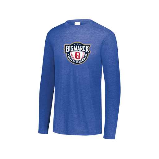 [FTLCUBRY-AXS-LOGO3] Decker Men's Tri-Blend T-Shirt - Long Sleeve (Adult XS, Royal, Logo 3)