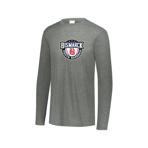 [FTLCUBGY-AXS-LOGO3] Decker Men's Tri-Blend T-Shirt - Long Sleeve (Adult XS, Gray, Logo 3)