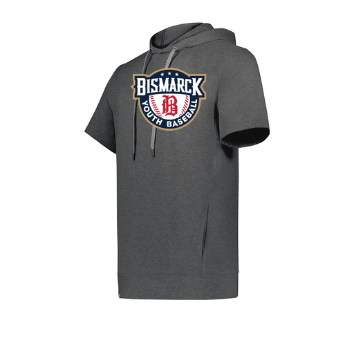 [222605-GRY-YS-LOGO3] YOUTH VENTURA SOFT KNIT SHORT SLEEVE HOODIE (Youth S, Gray, Logo 3)