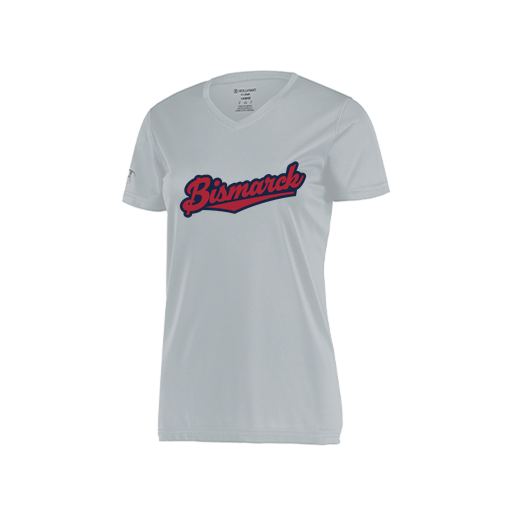 [222820.099.S-LOGO1] Ladies Movement Dri Fit Shirt (Female Adult S, Silver, Logo 1)